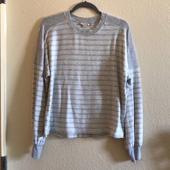 American Eagle grey striped sweatshirt
